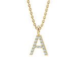 Letterhanger Diamond Letter Petite in 14K geelgoud