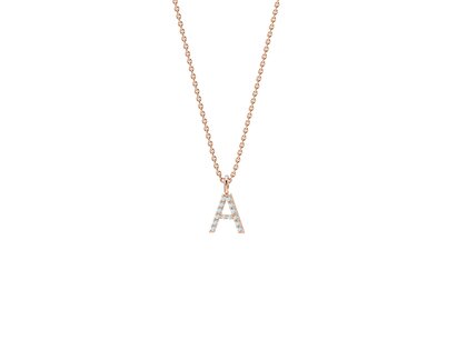 Letterhanger Diamond Letter Petite in 9K roségoud