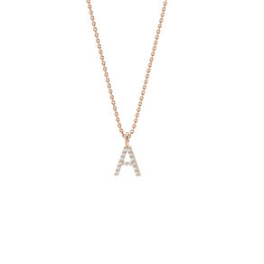 Letterhanger Diamond Letter Petite in 9K roségoud