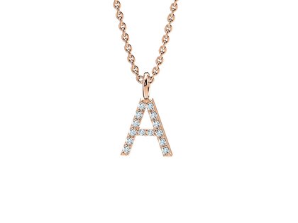 Letterhanger Diamond Letter Petite in 9K roségoud