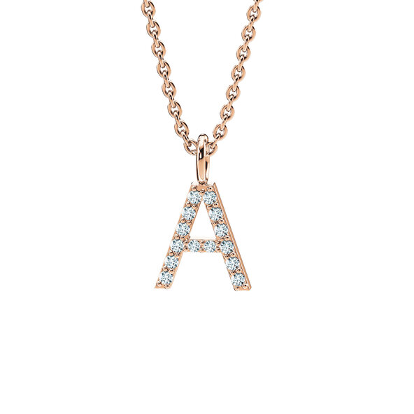 Letterhanger Diamond Letter Petite in 9K roségoud