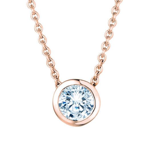 Hanger Eternal Lab-grown diamant in 18K roségoud met Lab-grown diamant 1,00ct E/VS
