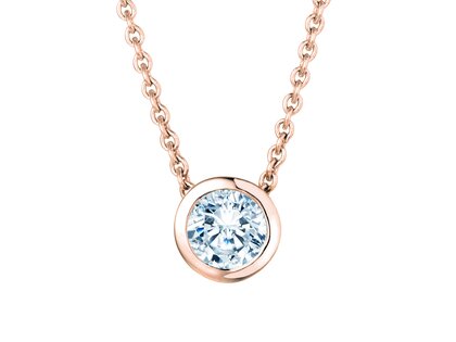 Hanger Eternal Lab-grown diamant in 14K roségoud met Lab-grown diamant 1,00ct E/VS