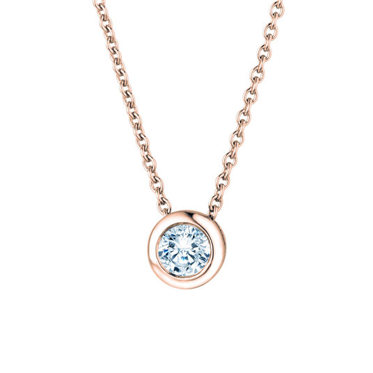 Hanger Eternal in 14K roségoud met diamant 0,15ct G/SI