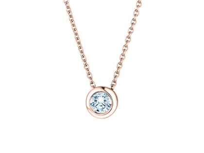 Hanger Eternal in 14K roségoud met diamant 0,15ct G/SI