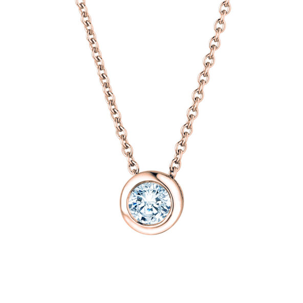 Hanger Eternal in 14K roségoud met diamant 0,15ct G/SI