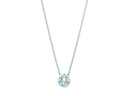 Hanger Eternal in 14K witgoud met diamant 0,70ct G/SI, 45cm 1,1mm