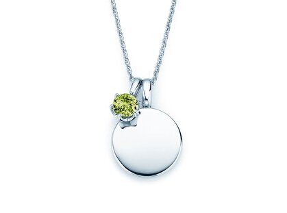 Geboortesteen-hanger Lea augustus in zilver 925/- met peridoot 0,50ct