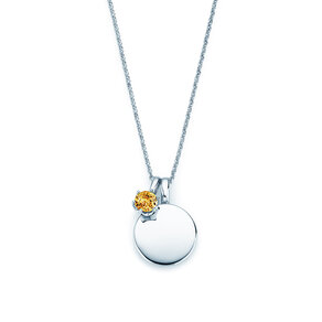 Geboortesteen-hanger Lea november in zilver 925/- met citrien 0,50ct