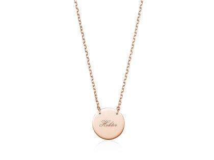 Halsketting Leo in 14K roségoud gepolijst