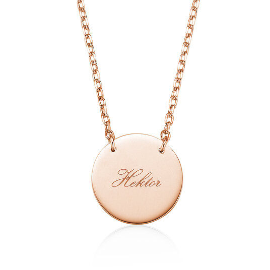 Halsketting Leo in 14K roségoud gepolijst