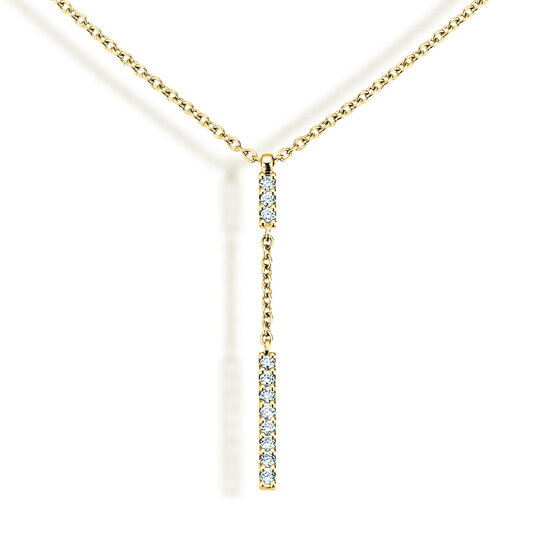 Halsketting Lilly in 14K geelgoud met diamanten 0,06ct G/SI
