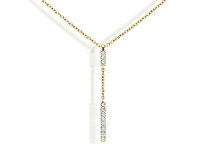Halsketting Lilly in 14K geelgoud met diamanten 0,06ct G/SI