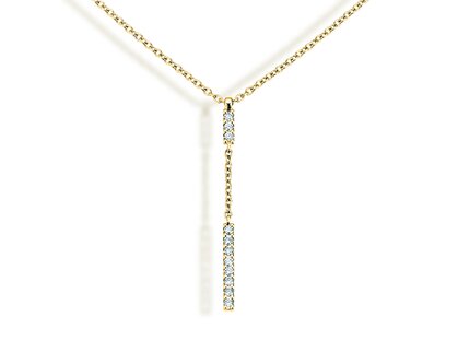 Halsketting Lilly in 14K geelgoud met diamanten 0,11ct G/SI