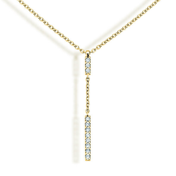 Halsketting Lilly in 14K geelgoud met diamanten 0,06ct G/SI