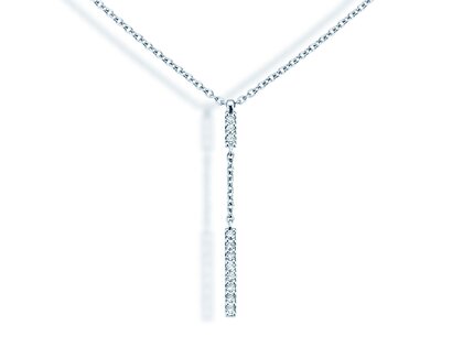 Halsketting Lilly in 14K witgoud met diamanten 0,06ct G/SI
