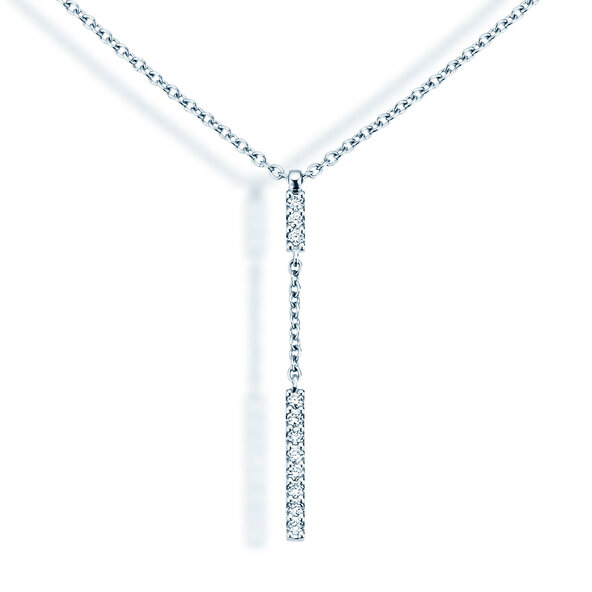 Halsketting Lilly in 14K witgoud met diamanten 0,06ct G/SI