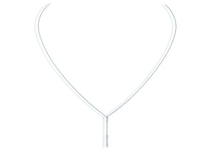 Halsketting Lilly in 14K witgoud met diamanten 0,06ct G/SI