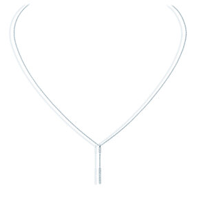 Halsketting Lilly in 14K witgoud met diamanten 0,06ct G/SI