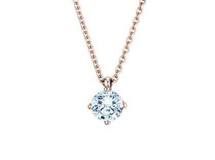 Hanger Modern Lab-grown diamant in 9K roségoud met Lab-grown diamant 2,50ct E/VS