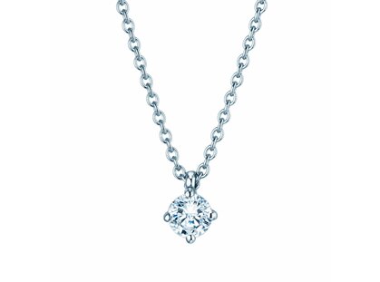 Hanger Modern in platina 950/- met diamant 0,25ct G/SI