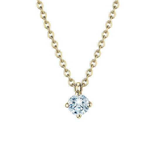 Hanger Modern in 14K geelgoud met diamant 0,15ct G/SI