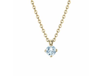Hanger Modern in 14K geelgoud met diamant 0,15ct G/SI, 42cm 1,1mm