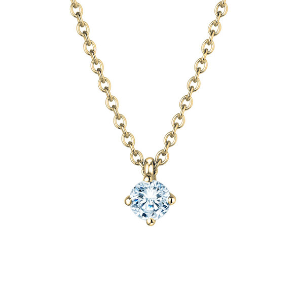 Hanger Modern in 9K geelgoud met diamant 0,20ct G/SI