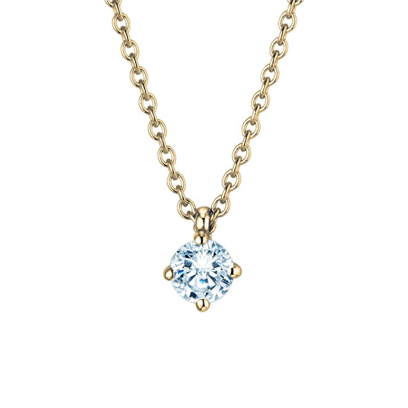 Hanger Modern Lab-grown diamant in 14K geelgoud met Lab-grown diamant 0,25ct E/VS