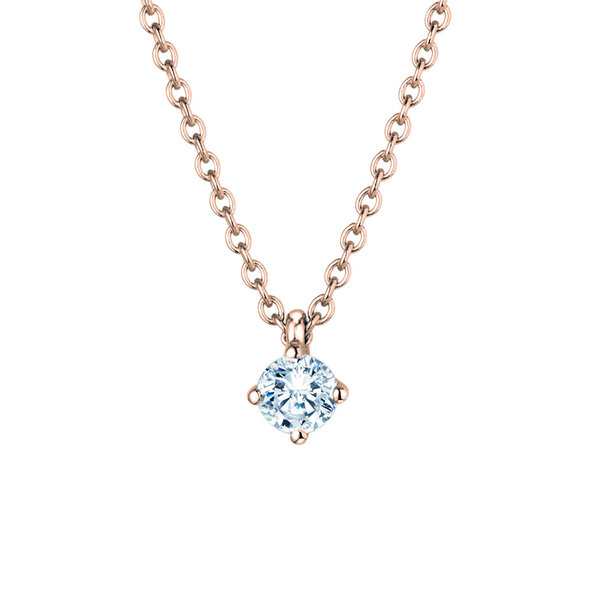 Hanger Modern in 18K roségoud met diamant 0,20ct G/SI
