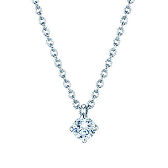 Hanger Modern Lab-grown diamant in 14K witgoud met Lab-grown diamant 0,15ct E/VS