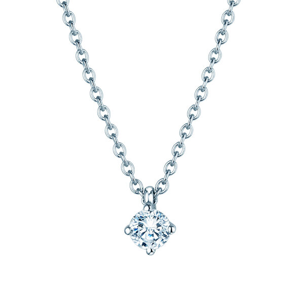 Hanger Modern Lab-grown diamant in 14K witgoud met Lab-grown diamant 0,15ct E/VS