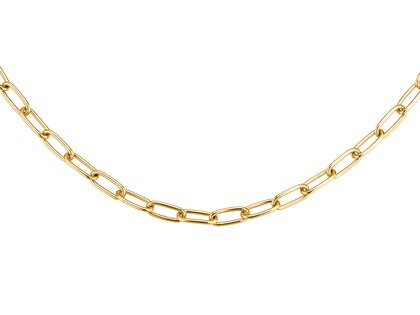 Halsketting Paper Clip Oval in 14K geelgoud 45cm 4.0