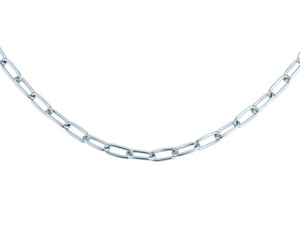 Halsketting Paper Clip Oval in zilver 925/- 45cm 4.0