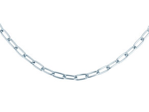 Halsketting Paper Clip Oval in zilver 925/- 45cm 4.0