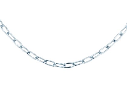 Halsketting Paper Clip Oval in zilver 925/- 45cm 3.0