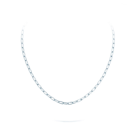 Halsketting Paper Clip Oval in zilver 925/- 45cm 4.0
