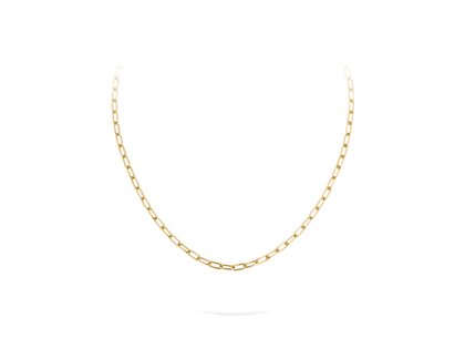 Halsketting Paper Clip Oval in 14K geelgoud 45cm 4.0