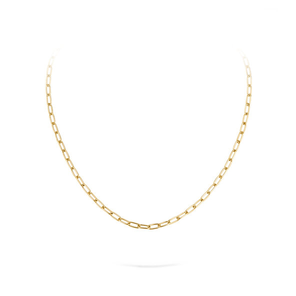 Halsketting Paper Clip Oval in 14K geelgoud 45cm 4.0
