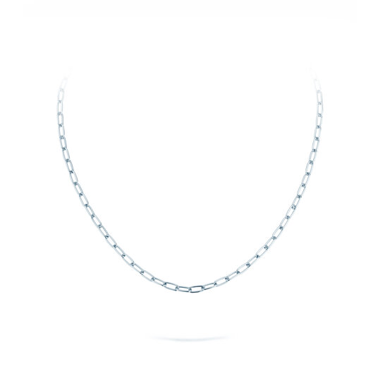 Halsketting Paper Clip Oval in zilver 925/- 45cm 3.0