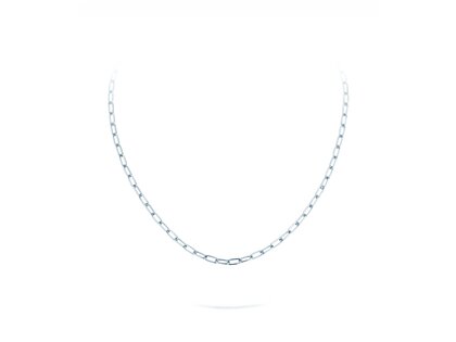 Halsketting Paper Clip Oval in zilver 925/- 45cm 3.0