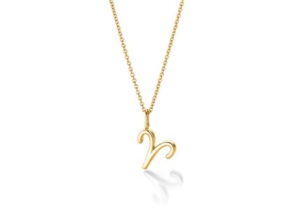 Sterrenbeeld hanger Ram in 14K geelgoud