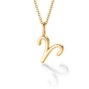 Sterrenbeeld hanger Ram in 14K geelgoud