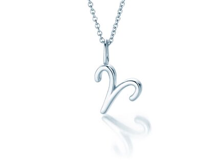 Sterrenbeeld hanger Ram in zilver 925/-