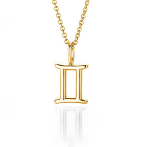 Sterrenbeeld hanger Tweelingen in 14K geelgoud, 42cm 1,1mm