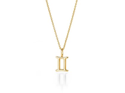 Sterrenbeeld hanger Tweelingen in 14K geelgoud, 42cm 1,1mm