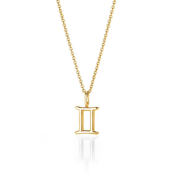 Sterrenbeeld hanger Tweelingen in 14K geelgoud, 42cm 1,1mm