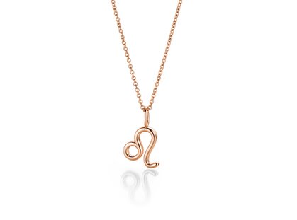 Sterrenbeeld hanger Leeuw in 14K roségoud, 42cm 1,1mm