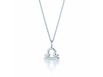 Sterrenbeeld hanger Weegschaal in zilver 925/-, 45cm 1,1mm