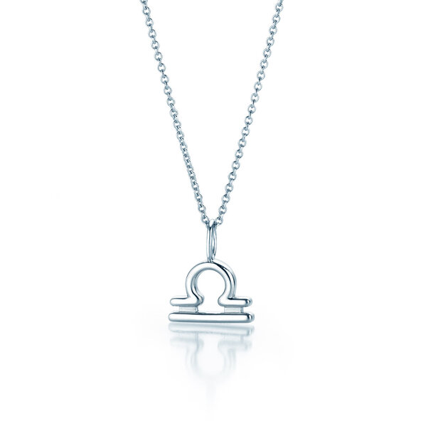 Sterrenbeeld hanger Weegschaal in zilver 925/-, 42cm 1,5mm